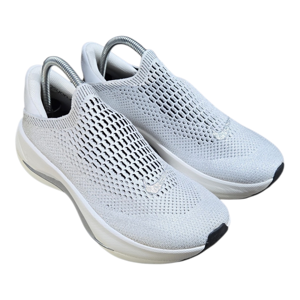 Nike Women's Reina EasyOn Sneakers,  White/Silver Size 10